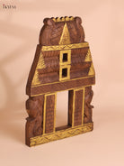 Wooden Hand Carved Painted Elephant Gopuram (18x12)