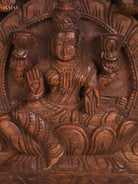 Wooden Hand Carved Gajalakshmi Panel(10x36)