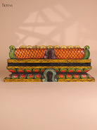 Wooden Hand Carved Painted Gopuram Panel (12x30)