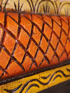 Wooden Hand Carved Painted Gopuram Panel (12x30)