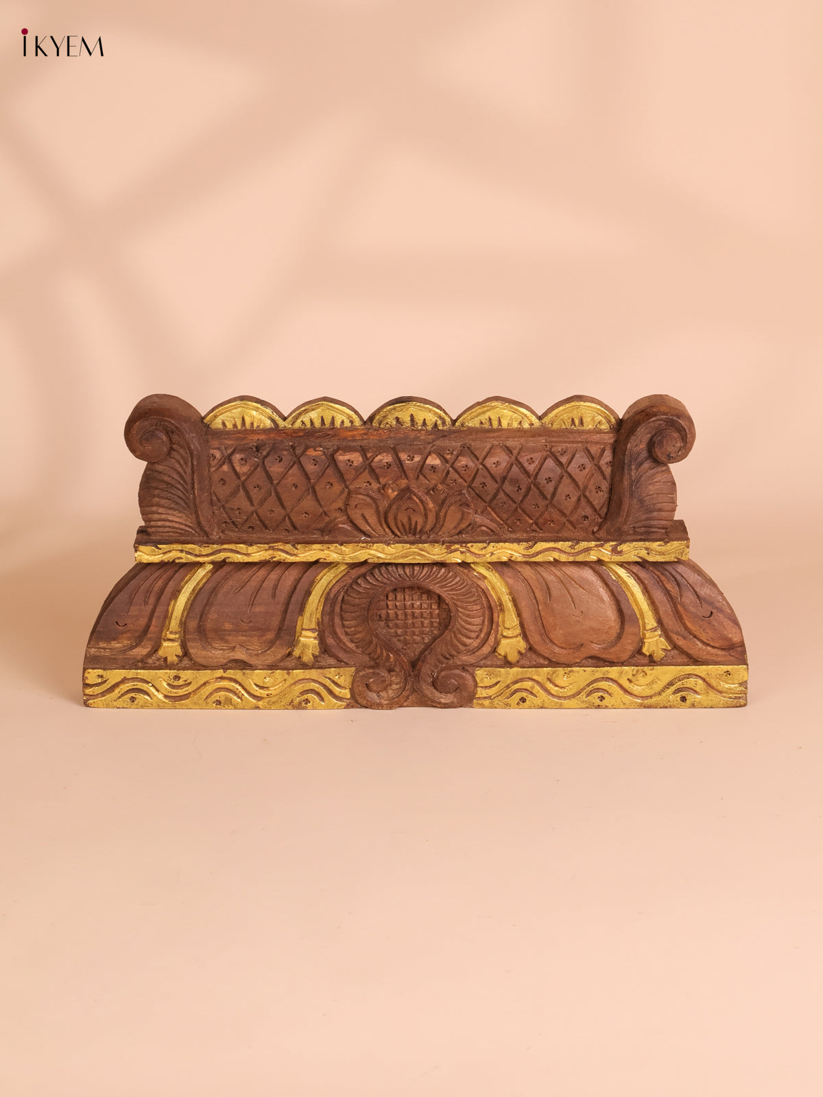 Wooden Hand Carved Gopuram Panel (7x15)