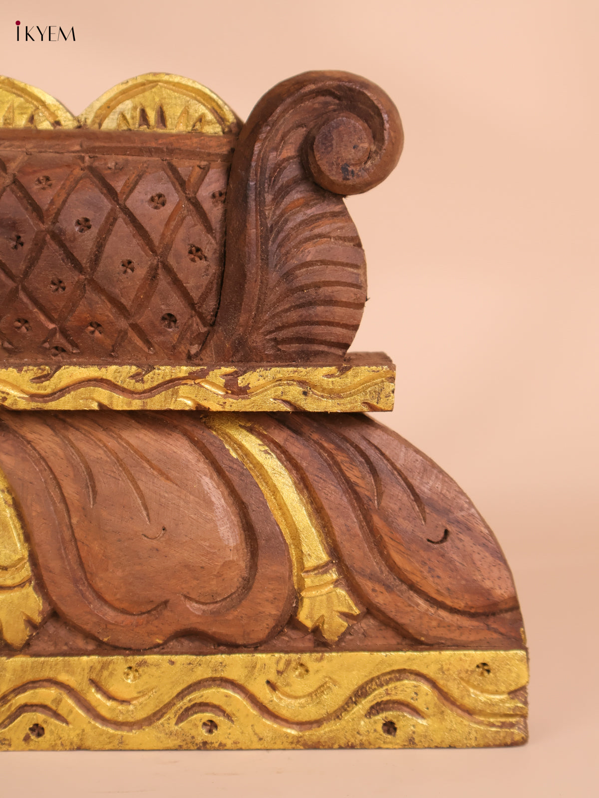 Wooden Hand Carved Gopuram Panel (7x15)
