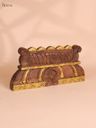 Wooden Hand Carved Gopuram Panel (7x15)