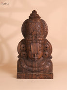 Wooden Hand Carved Painted Lord Balaji Heads(18x10)