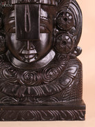 Wooden Hand Carved Painted Lord Balaji Heads Black(18x10)
