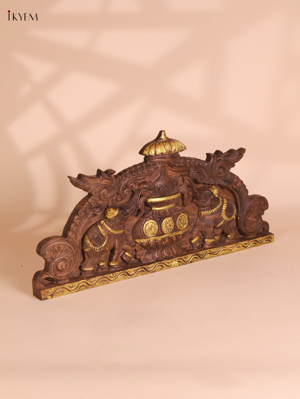 Wooden Hand Carved Kalasam Panels (12x24)