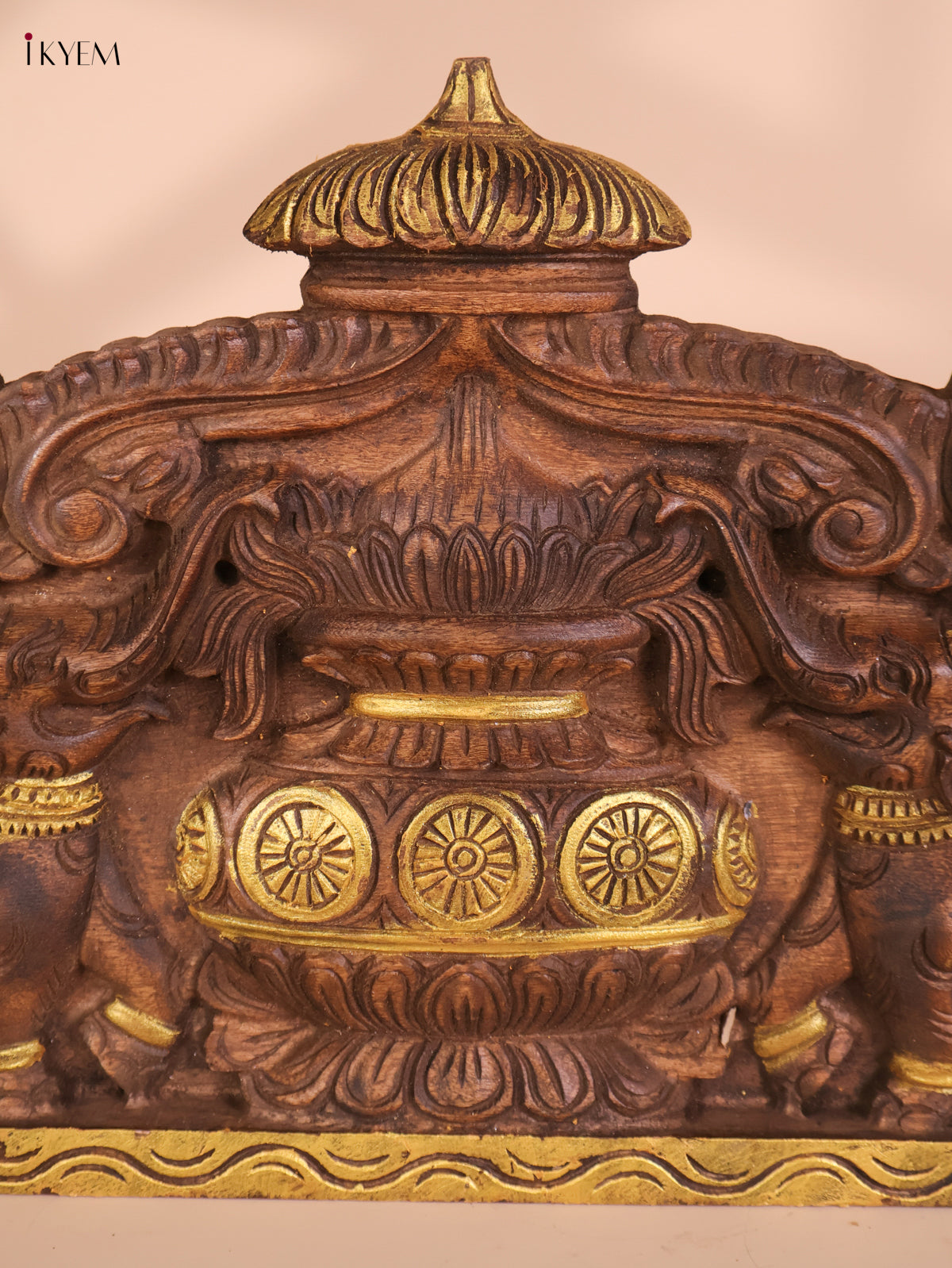 Wooden Hand Carved Kalasam Panels (12x24)