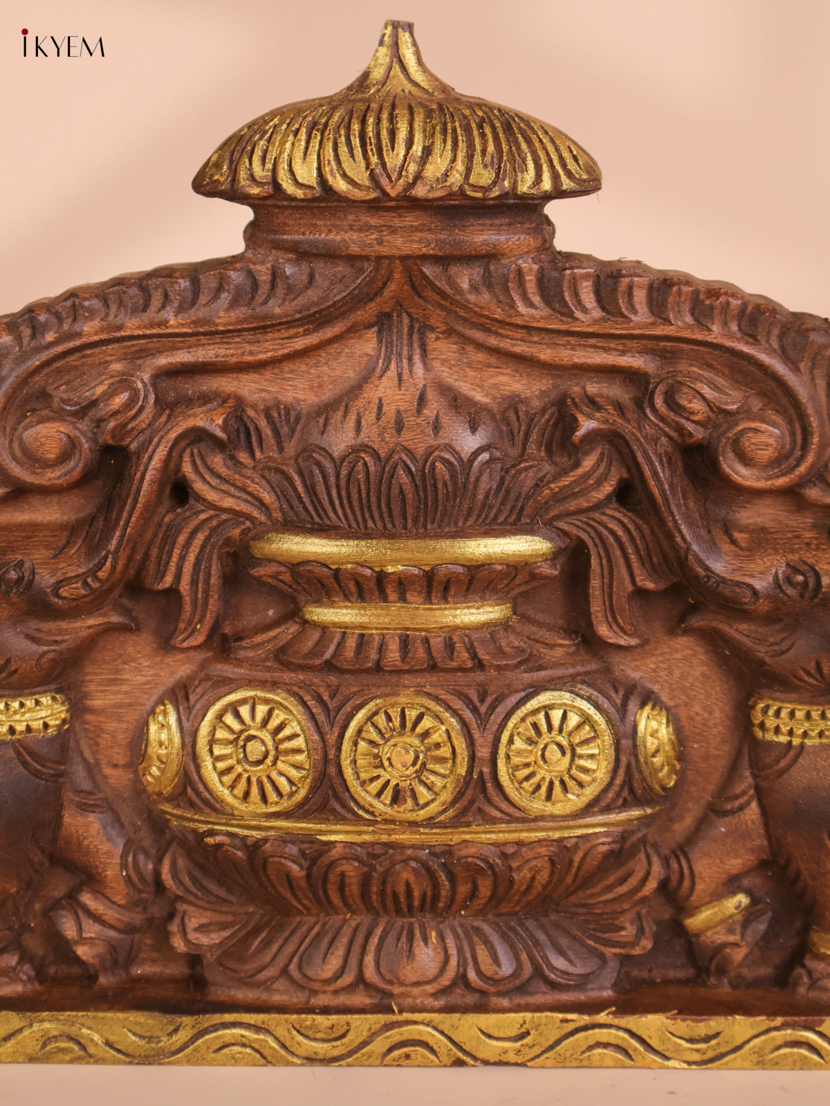Wooden Hand Carved Kalasam Panels (12x24)
