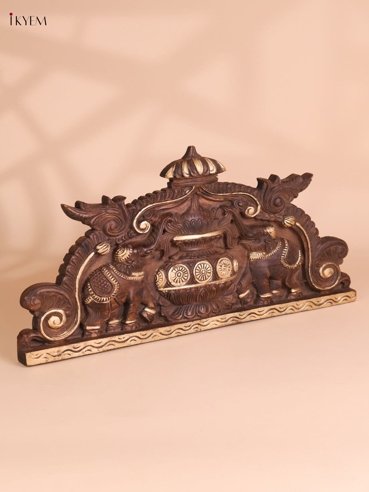 Wooden Hand Carved Kalasam Panels (12x24)