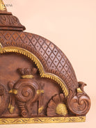 Wooden Hand Carved Maha Vishnu Panel (16x36)