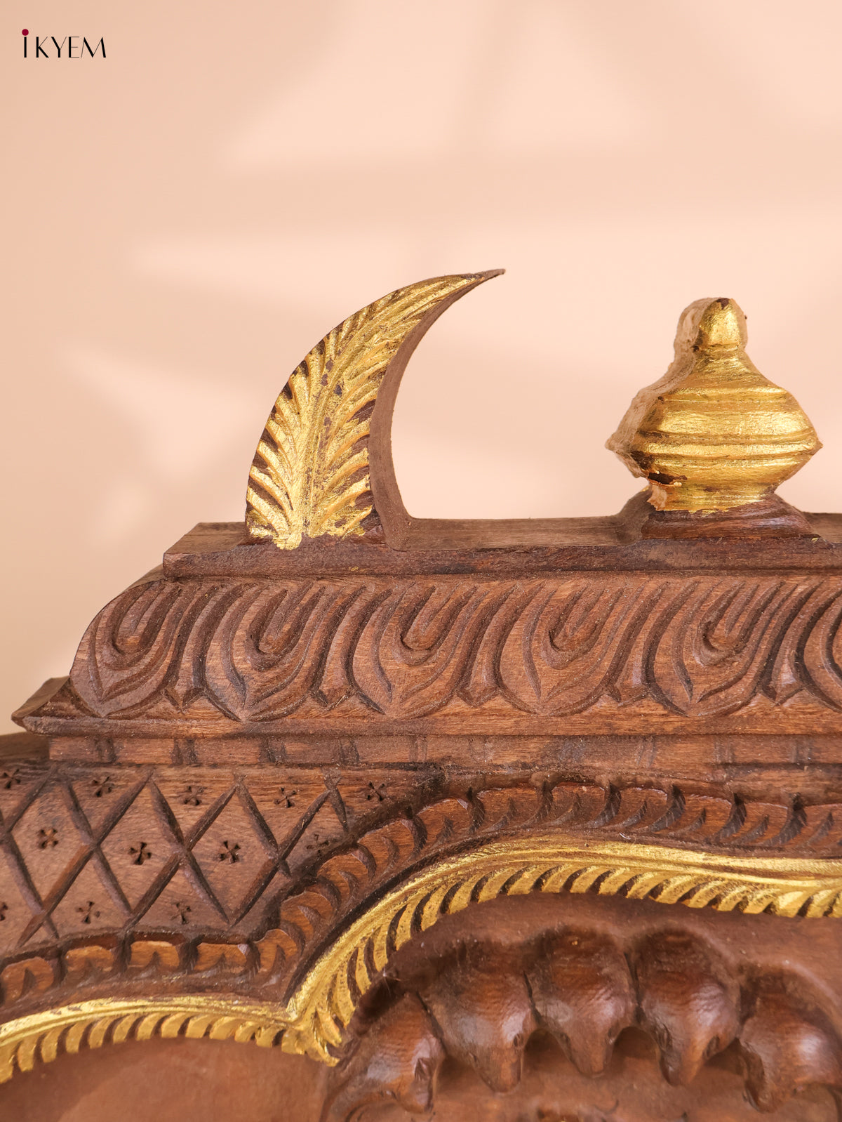 Wooden Hand Carved Maha Vishnu Panel (16x36)