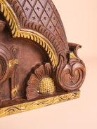 Wooden Hand Carved Maha Vishnu Panel (16x36)