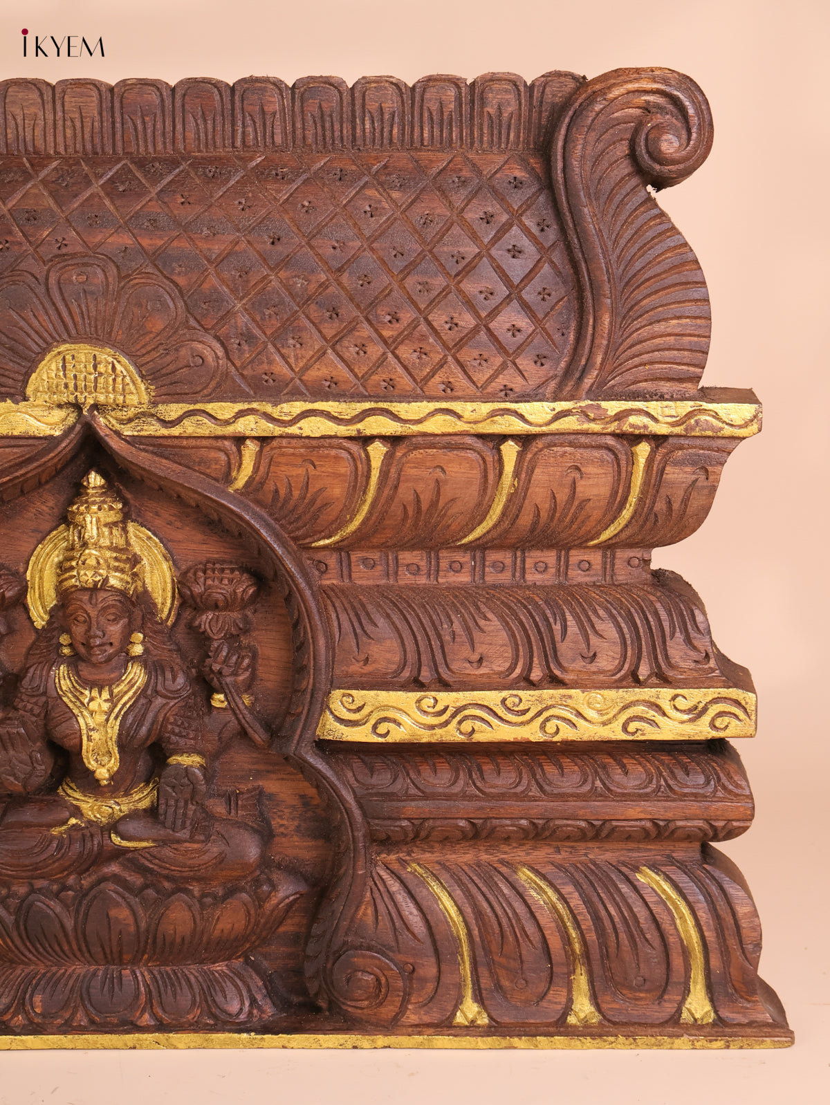 Wooden Hand Carved Lakshmi Gopuram (16x24)