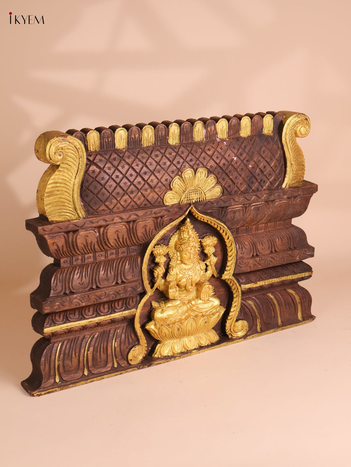 Wooden Hand Carved Lakshmi Gopuram (16x24)