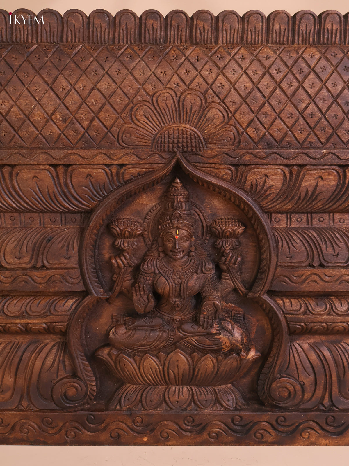 Wooden Hand Carved Lakshmi Gopuram (16x24)