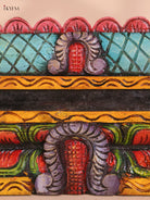 Wooden Hand Carved Gopuram Panel (10x36)
