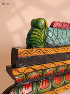 Wooden Hand Carved Gopuram Panel (10x36)
