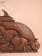 Wooden Hand Carved Painted Maha Vishnu Panel(16x40)