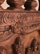 Wooden Hand Carved Painted Maha Vishnu Panel(16x40)