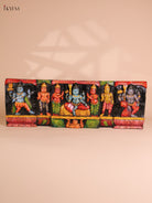 Wooden Hand Carved Painted Lord Shivan Panel (12x34)