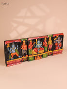 Wooden Hand Carved Painted Lord Shivan Panel (12x34)