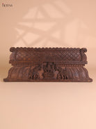 Wooden Hand Carved Gaja Lakshmi Gopuram (12x30)