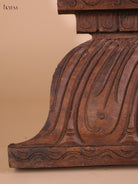 Wooden Hand Carved Gaja Lakshmi Gopuram (12x30)