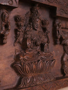 Wooden Hand Carved Gaja Lakshmi Gopuram (12x30)