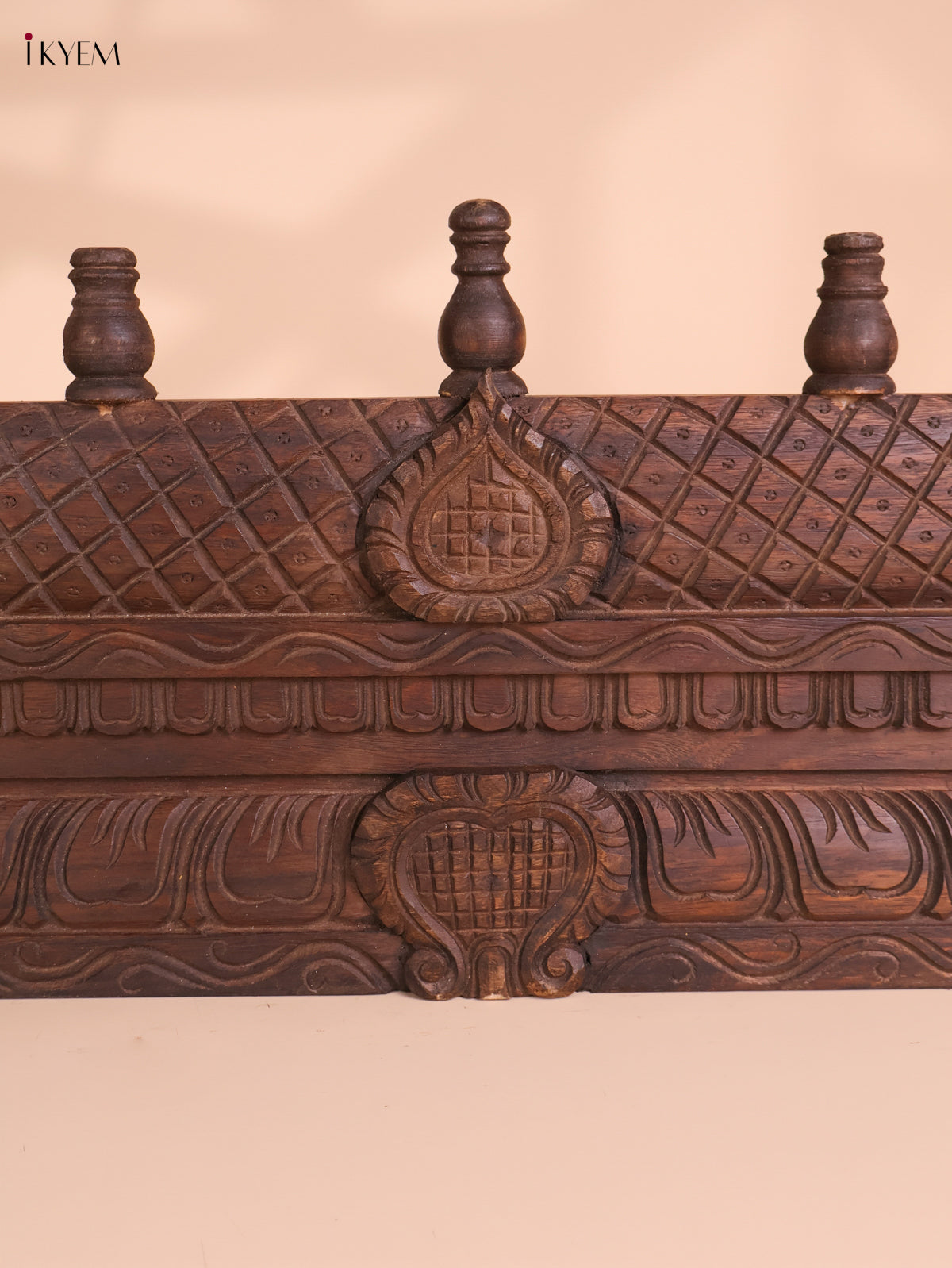 Wooden Hand Carved Gopuram Panael (12x36)