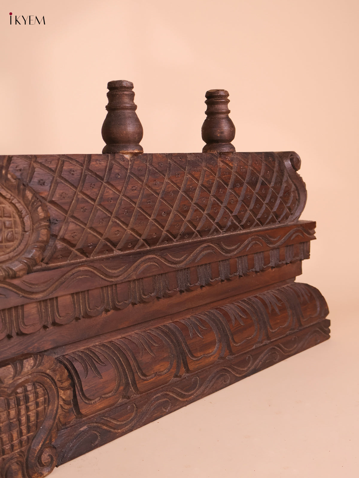Wooden Hand Carved Gopuram Panael (12x36)