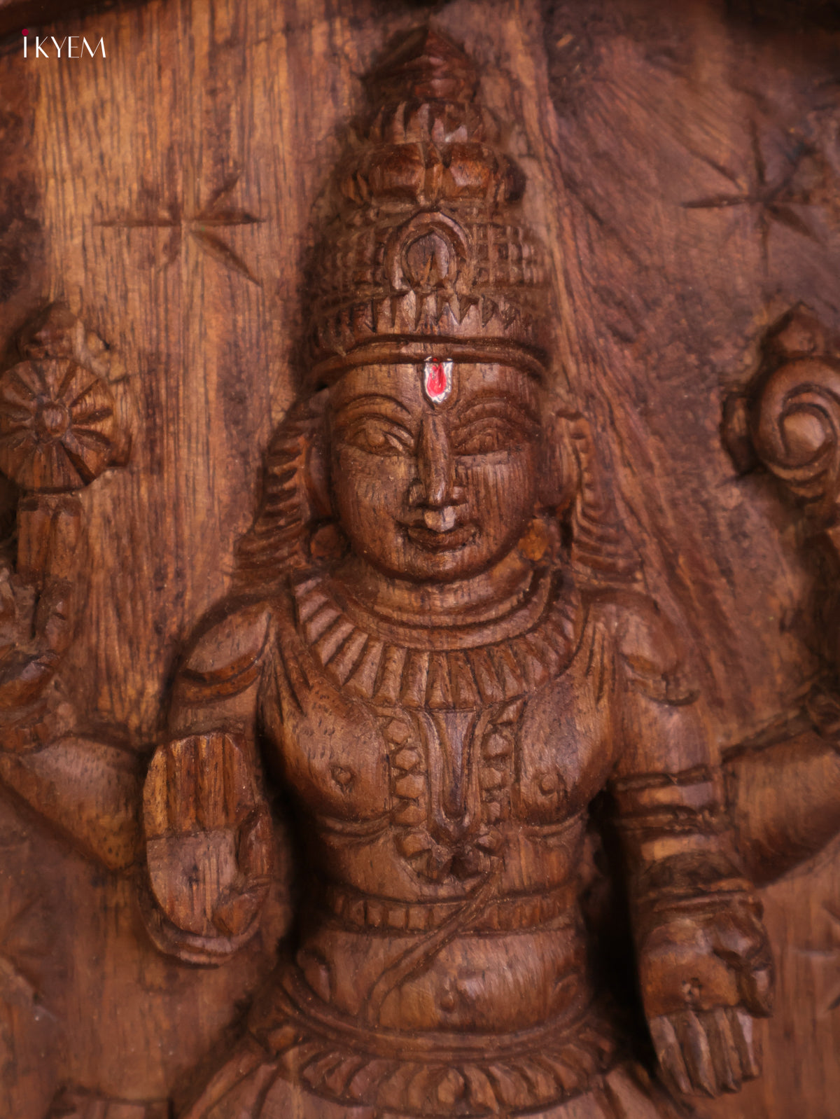 Wooden Hand Carved Kurma Avataram Panel (24x12)