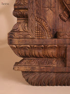 Wooden Hand Carved Kurma Avataram Panel (24x12)