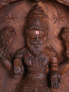 Wooden Hand Carved Narasimma Avataram Panel (24x12)