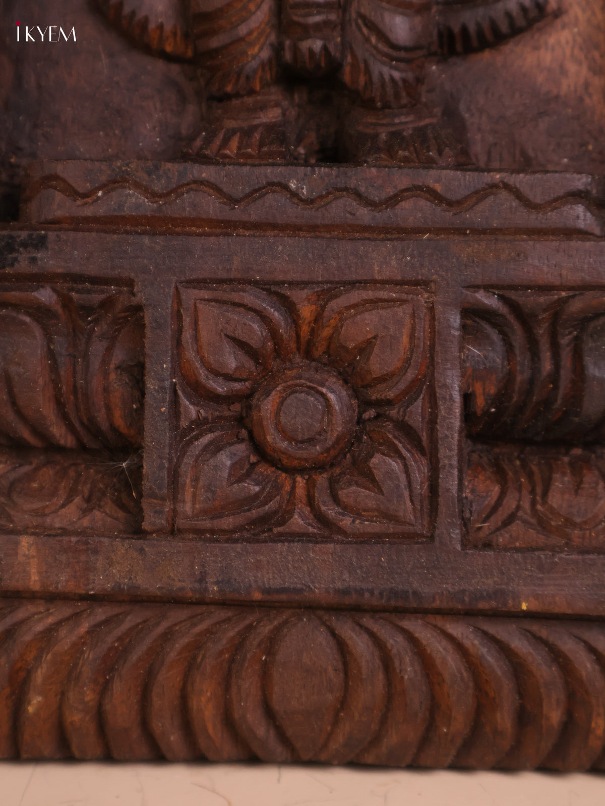 Wooden Hand Carved Narasimma Avataram Panel (24x12)