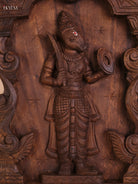 Wooden Hand Carved Varahar Avataram Panel (24x12)