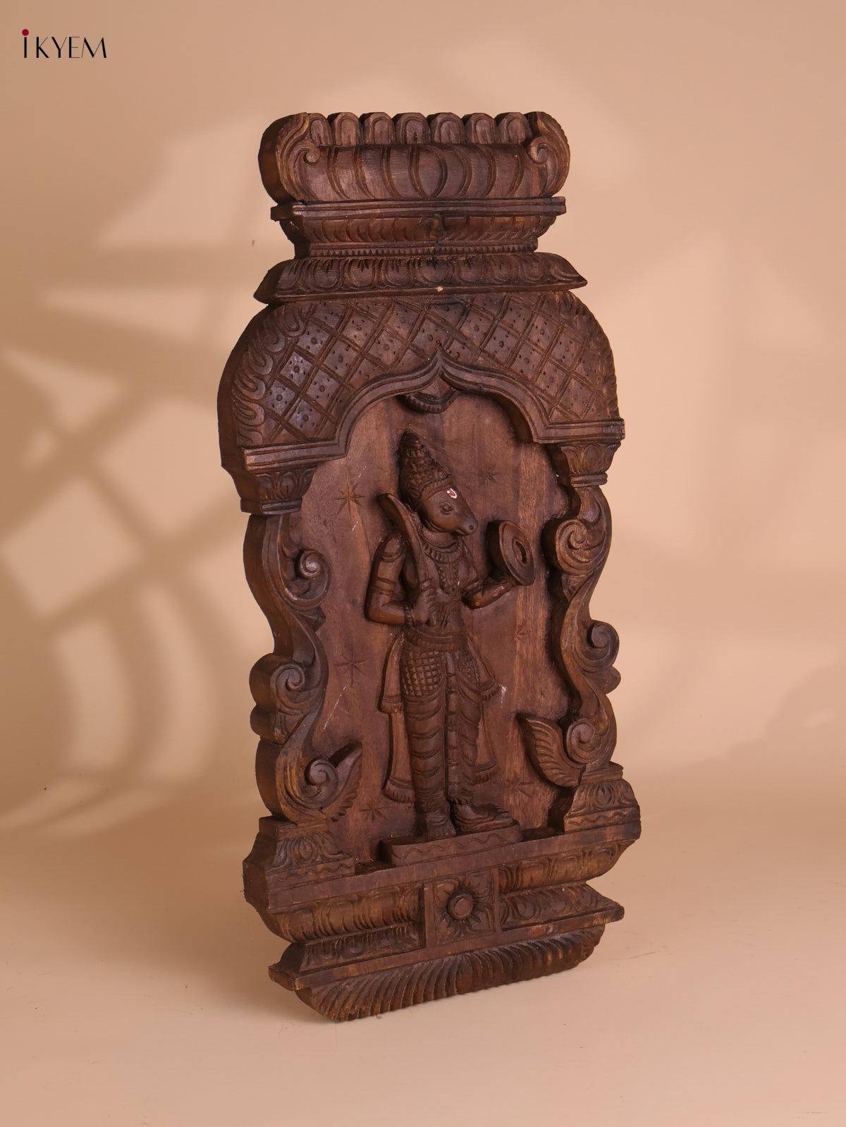 Wooden Hand Carved Varahar Avataram Panel (24x12)