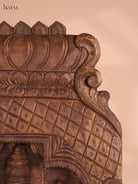Wooden Hand Carved Matsya Avataram Panel (24x12)