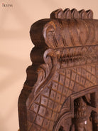 Wooden Hand Carved Matsya Avataram Panel (24x12)