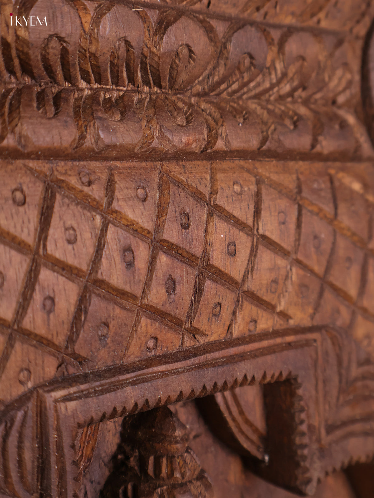 Wooden Hand Carved Matsya Avataram Panel (24x12)