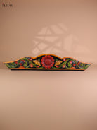 Wooden Hand Carved Painted Floral Designpanel (9x46)