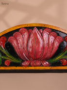 Wooden Hand Carved Painted Floral Designpanel (9x46)