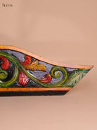 Wooden Hand Carved Painted Floral Designpanel (9x46)