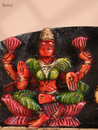 Wooden Hand Carved Painted Ganesha Panel(7x24)