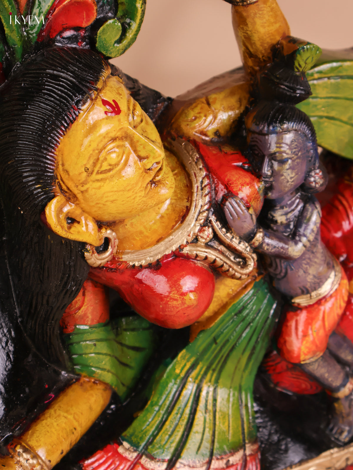 Wooden Hand Carved Painted Yasodha Krishna(24x18)