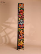 Wooden Hand Carved Painted Ganesha Vertical (35x6)