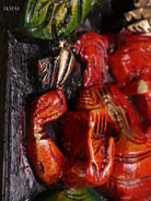 Wooden Hand Carved Painted Ganesha Vertical (35x6)