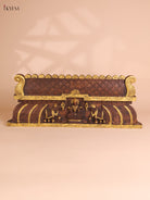 Wooden Hand Carved Gaja Lakshmi Gopuram (12x30)