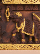 Wooden Hand Carved Gaja Lakshmi Gopuram (12x30)