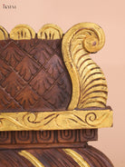 Wooden Hand Carved Gaja Lakshmi Gopuram (12x30)