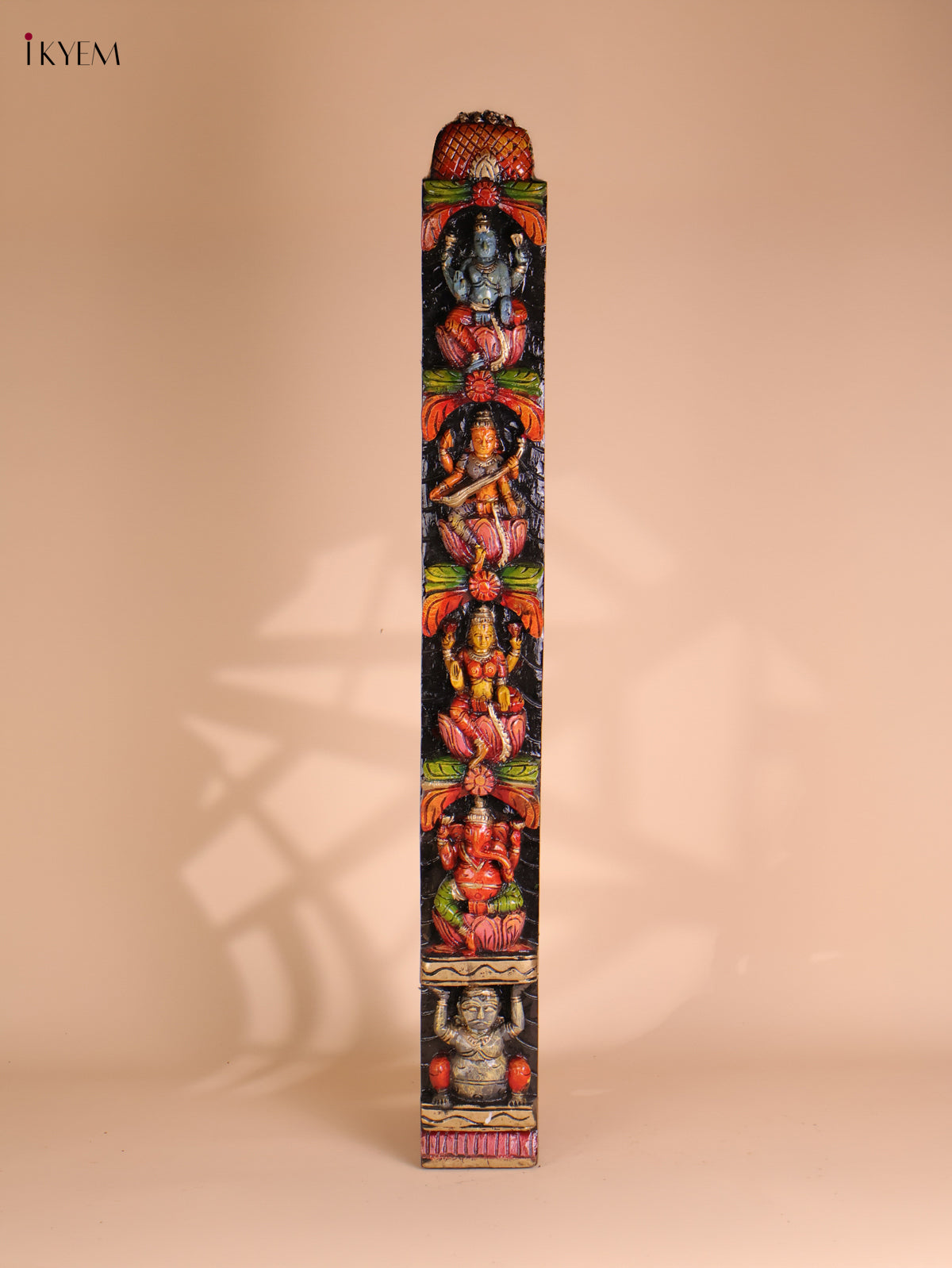 Wooden Hand Carved Painted Mixed God Vertical (42x5)
